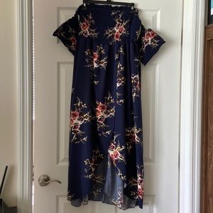 Shein Navy Blue Floral Dress 3X